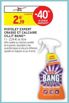 PISTOLET EXPERT CRASSE ET CALCAIRE CILLIT BANG