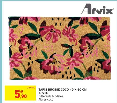 TAPIS BROSSE COCO 40 X 60 CM ARVIX