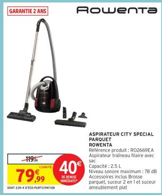 ASPIRATEUR CITY SPECIAL PARQUET ROWENTA