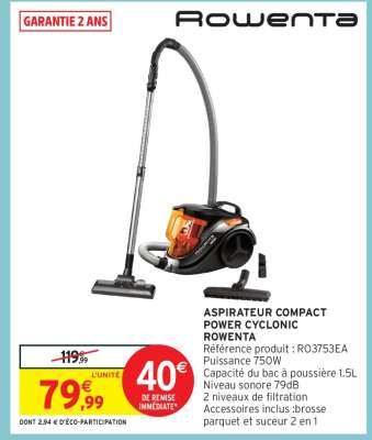 Aspirateur Compact Power Cyclonic Rowenta