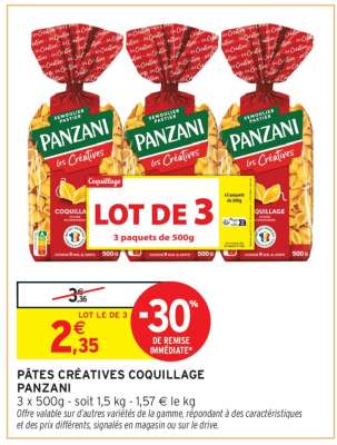 PÂTES CRÉATIVES COQUILLAGE PANZANI