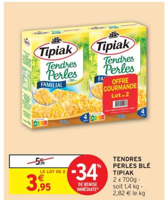 TENDRES PERLES BLÉ TIPIAK