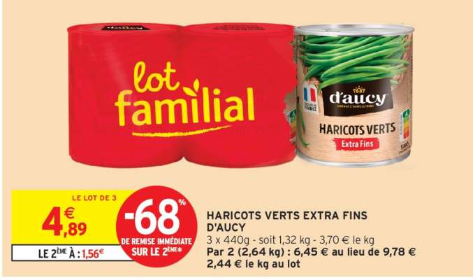 Haricots Verts Extra Fins d'Aucy