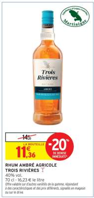 Rhum Ambré Agricole 'Trois Rivières'