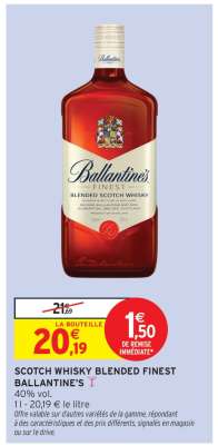 SCOTCH WHISKY BLENDED FINEST BALLANTINE'S