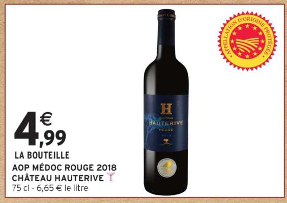 LA BOUTEILLE AOP MÉDOC ROUGE 2018 CHÂTEAU HAUTERIVE