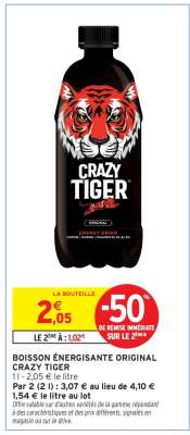 BOISSON ÉNERGISANTE ORIGINAL CRAZY TIGER
