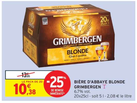 BIÈRE D'ABBAYE BLONDE GRIMBERGEN