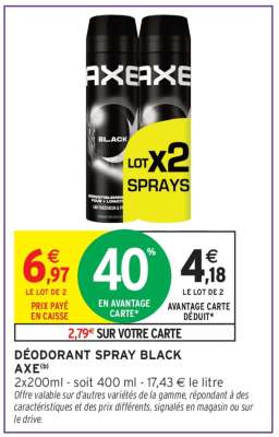 DÉODORANT SPRAY BLACK AXE