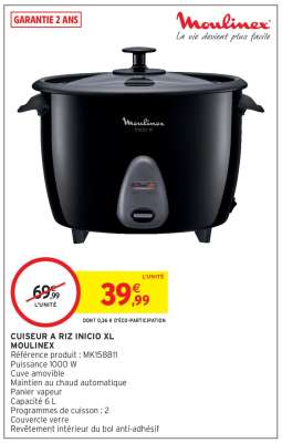 Cuiseur à riz Inicio XL