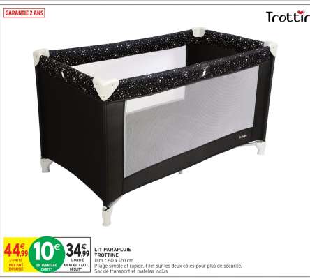 Lit Parapluie Trottine