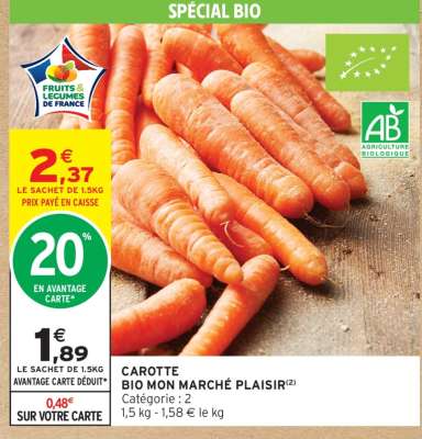 CAROTTE BIO MON MARCHÉ PLAISIR