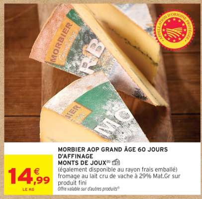MORBIER AOP GRAND ÂGE 60 JOURS D'AFFINAGE