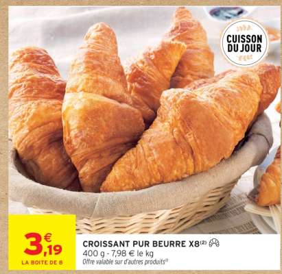 CROISSANT PUR BEURRE X8