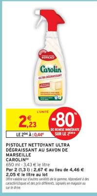 Pistolet Nettoyant Ultra Dégraissant au Savon de Marseille Carolin