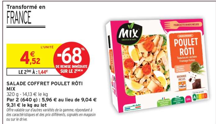 SALADE COFFRET POULET RÔTI MIX