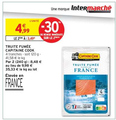 TRUITE FUMÉE CAPITAINE COOK