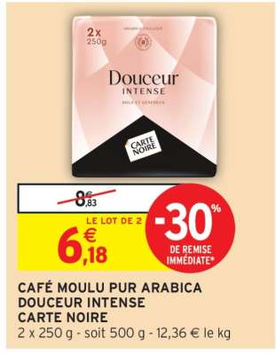 Café Moulu Pur Arabica Douceur Intense Carte Noire