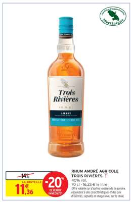 Rhum Ambré Agricole 'Trois Rivières'