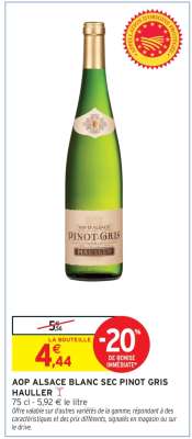 AOP Alsace Blanc Sec Pinot Gris Hauller