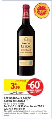 AOP Bordeaux Rouge 'Baron de Lestac'