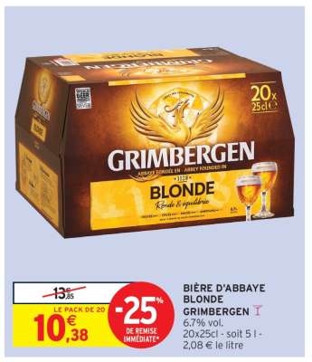 BIÈRE D'ABBAYE BLONDE GRIMBERGEN