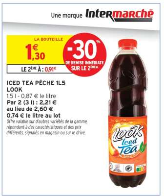 ICED TEA PÊCHE 1L5 LOOK