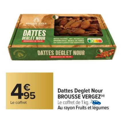 Dattes Deglet Nour Brousse Vergez