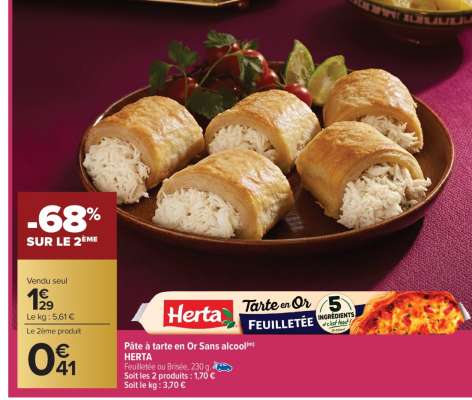 Pâte à tarte en Or Sans alcool™ HERTA