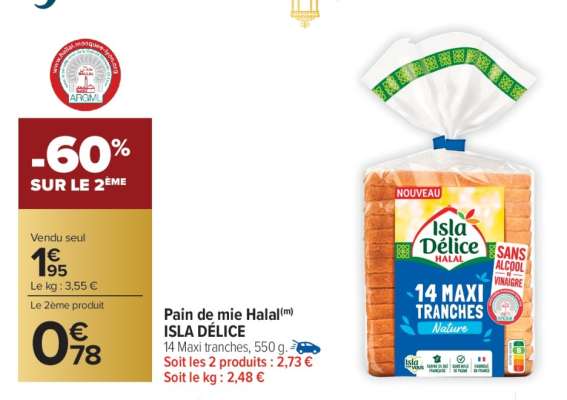 Pain de mie Halal ISLA DÉLICE