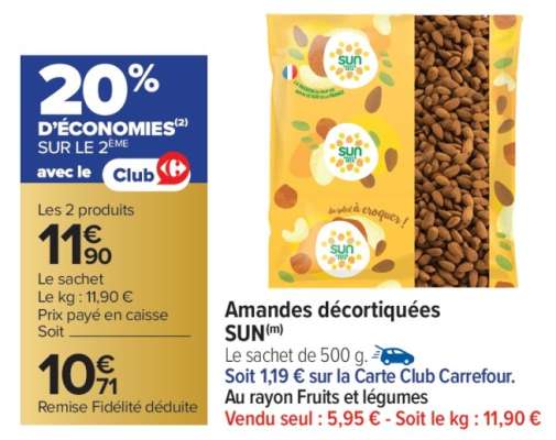 Amandes décortiquées SUN