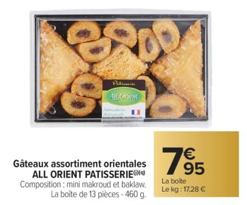 Gâteaux assortiment orientales ALL ORIENT PATISSERIE