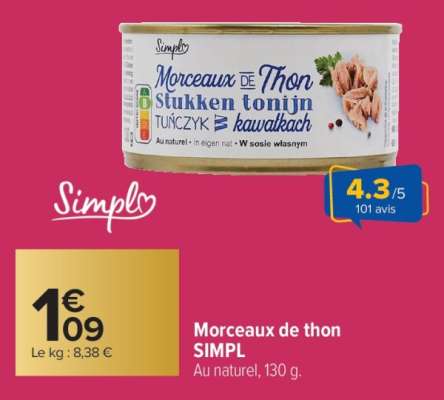 Morceaux de thon SIMPL