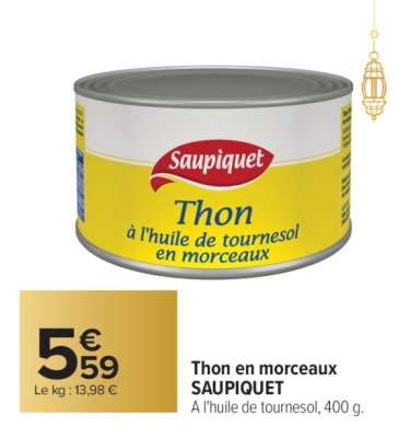 Thon en morceaux SAUPIQUET