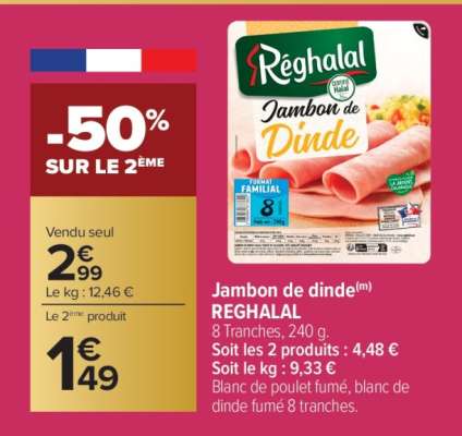 Jambon de dinde REGHALAL