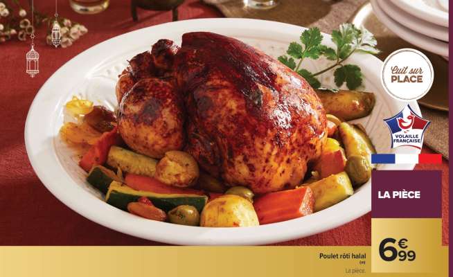 Poulet rôti Halal