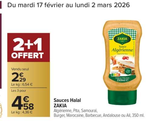 Sauces halal ZAKIA