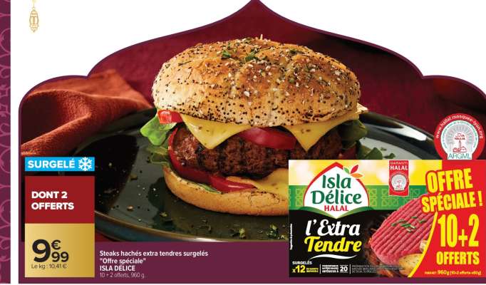 Steaks hachés extra tendres surgelés