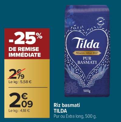 Riz basmati TILDA
