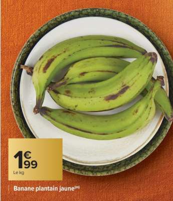 Banane plantain jaune