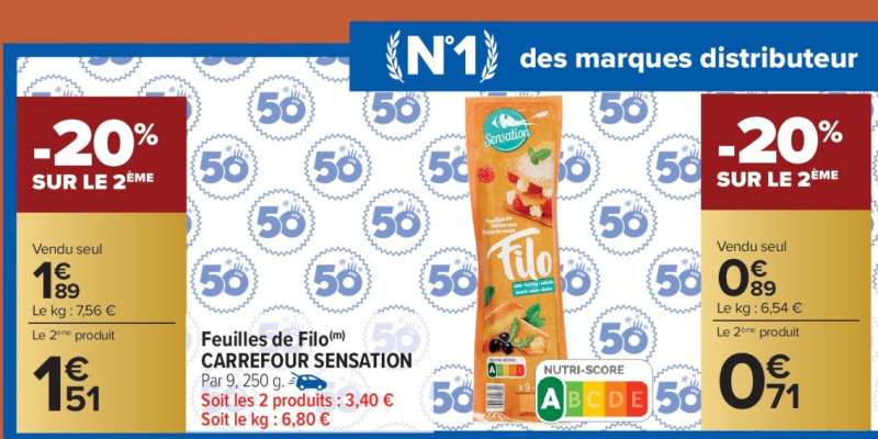 Feuilles de Filo CARREFOUR SENSATION