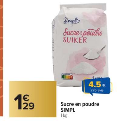 Sucre en poudre SIMPL