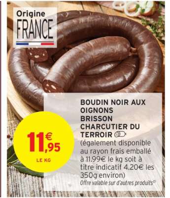 Boudin noir aux oignons