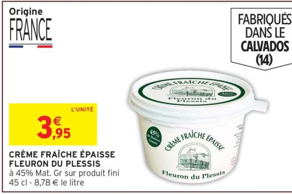 CRÈME FRAÎCHE ÉPAISSE FLEURON DU PLESSIS
