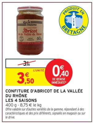 CONFITURE D'ABRICOT DE LA VALLÉE DU RHÔNE