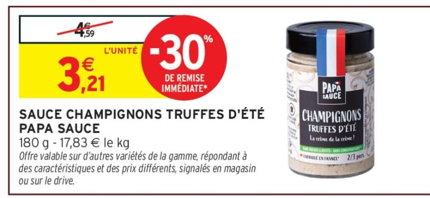 SAUCE CHAMPIGNONS TRUFFES D'ÉTÉ PAPA SAUCE