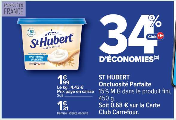 ST HUBERT Onctuosité Parfaite
