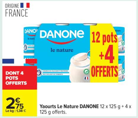 Yaourts Le Nature DANONE