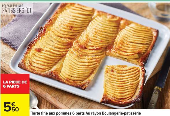 Tarte fine aux pommes 6 parts