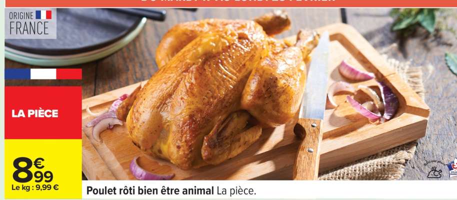 Poulet rôti bien-être animal
